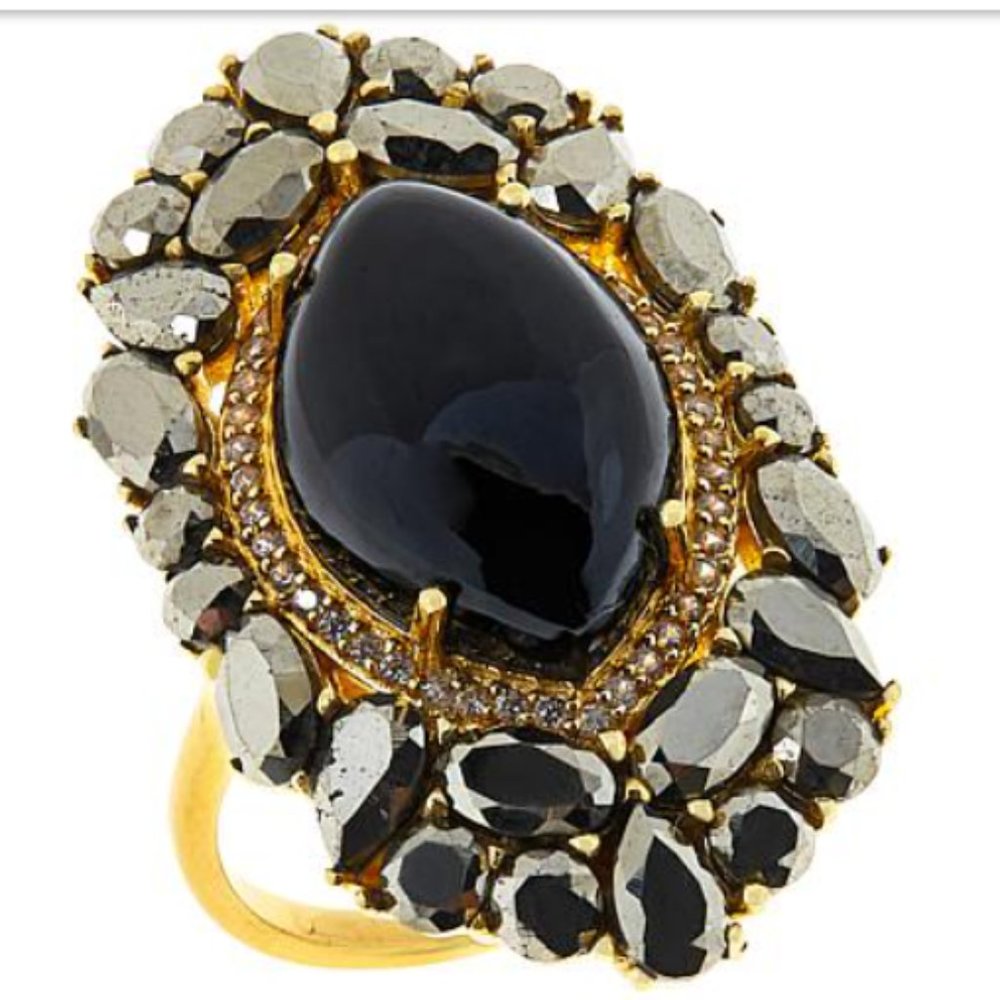 Genuine !Rarities Gold-Plated Sterling Silver ring